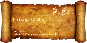 Halasy Csaba névjegykártya