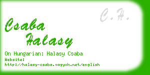 csaba halasy business card
